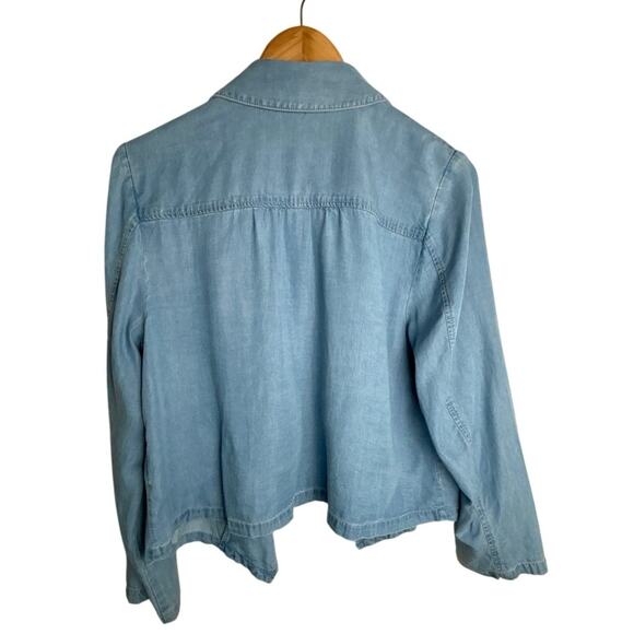 Soft Surroundings Chambray Open Front Shirt / Jacket – Size M - Picture 8 of 11